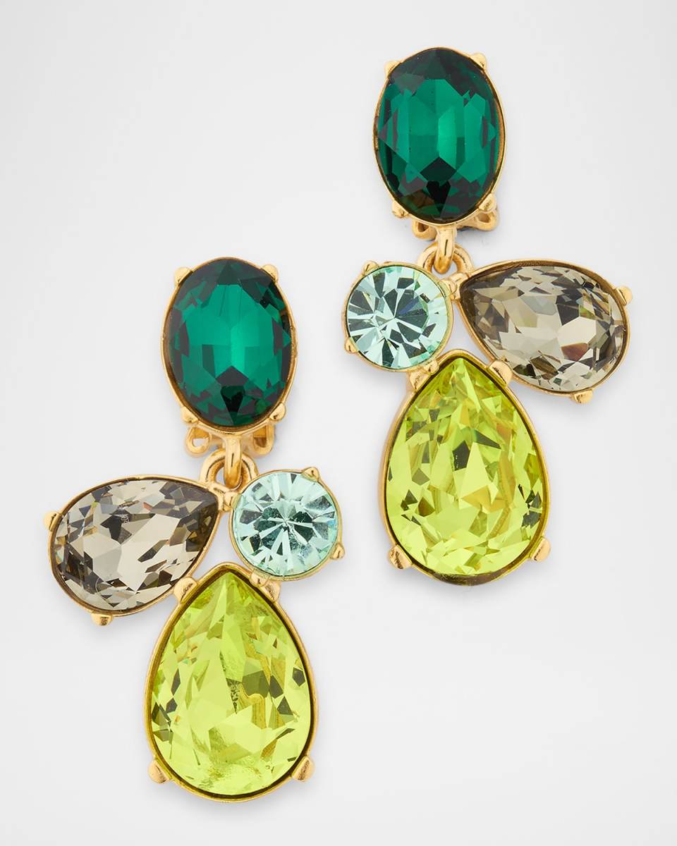 Petal Drop Crystal Earrings